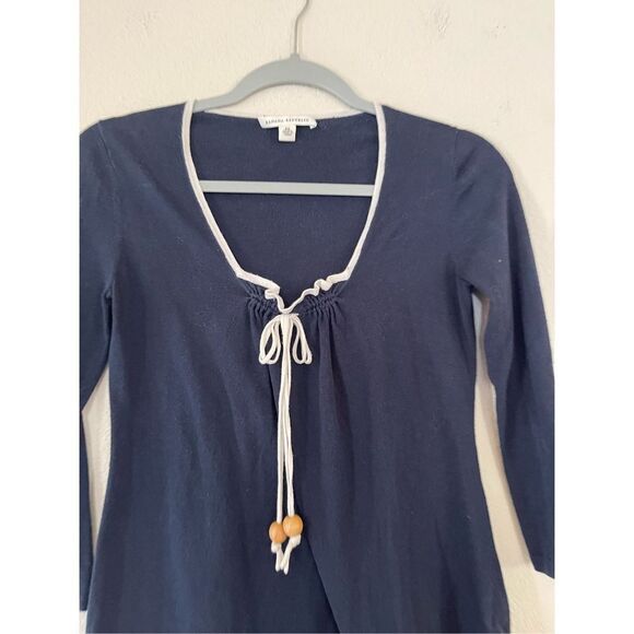 Banana republic Y2k silk and cotton peasant blouse‎ size xs - Picture 2 of 6